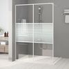 vidaXL Inloopdouchewand 140x195 cm transparant ESG-glas wit