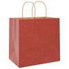 vidaXL Papieren zakken 250 st met hengsels 26x17x25 cm rood