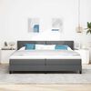 vidaXL Boxspringbed met matras met matras Donkergrijs 200 x 200 cm