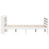 vidaXL Bedframe met hoofdbord massief grenenhout wit 120x190 cm