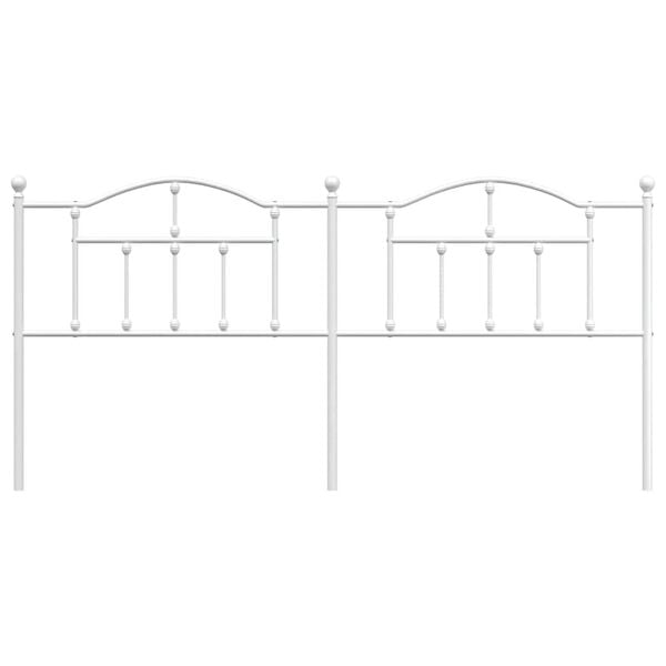 vidaXL Hoofdbord 193 cm metaal wit
