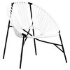vidaXL Tuinstoel Egg poly rattan zwart wit