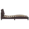 vidaXL Bedframe zonder matras 100x200 cm stof donkerbruin