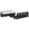 vidaXL Tuinbankenset 9 st Zwart poly rattan