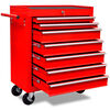 vidaXL Gereedschapswagen 7 lades rood