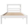 vidaXL Bedframe zonder matras massief grenenhout wit 75x190 cm