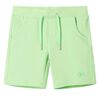 vidaXL Kindershort 128 fluorescerend groen