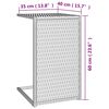 vidaXL Bijzettafel C-vormig 40x35x60 cm poly rattan zwart