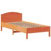 vidaXL Bed met boekenkast zonder matras grenenhout wasbruin 75x190 cm