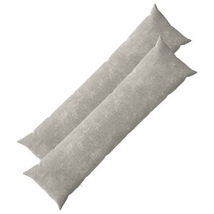 vidaXL Kussensloop 2 st HEERLEN Lichtgrijs 40 x 145 cm Chenille Stof