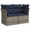 vidaXL | Tuin Sofa | met kussen Grijs 124 x 62 x 69cm poly rattan