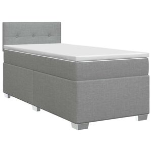vidaXL Boxspringbed met matras Lichtgrijs 80 x 200 cm Stof
