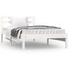 vidaXL Bedframe massief grenenhout wit 90x190 cm