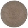 vidaXL Vloerkleed handgemaakt rond 180 cm jute grijs