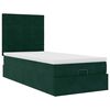 vidaXL Ottoman bed met matrassen 100x200cm fluweel donkergroen