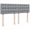 vidaXL Boxspring met matras stof lichtgrijs 140x200 cm