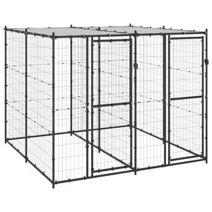 vidaXL Hondenkennel met dak 4,84 m&sup2;