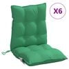 vidaXL Stoelkussens 6 st lage rug oxford stof groen