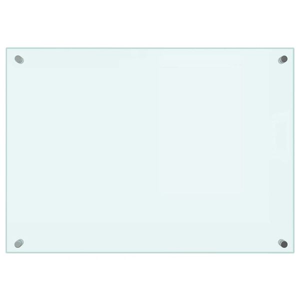 vidaXL Spatschermen keuken 2 st 70x50 cm gehard glas wit