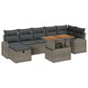 vidaXL Tuin Sofa Set 8 pcs Grijs poly rattan
