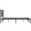 vidaXL Bedframe met hoofdbord metaal zwart 193x203 cm