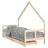 vidaXL Kinderbedframe met lades 80x200 cm massief grenenhout