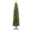 vidaXL Kunstkerstboom Groen 210 cm PVC en Staal en Kunststof