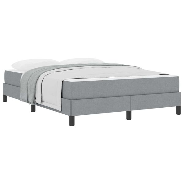 vidaXL Boxspringbed met matras Lichtgrijs 140 x 200 cm Stof