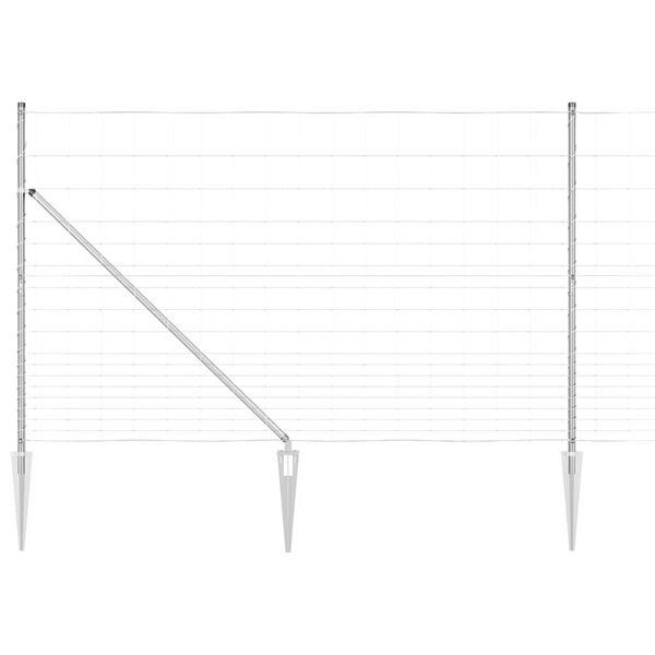 vidaXL Afrasteringspaal Gegalvaniseerd 25 x 1,5 m Staal