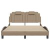 vidaXL Bedframe "Viana" met LED zonder matras cappuccino 140x200 cm
