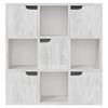 vidaXL Boekenkast 88,5x27,5x88 cm bewerkt hout betongrijs