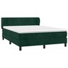 vidaXL Boxspring met matras fluweel donkergroen 140x190 cm