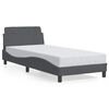 vidaXL Bedframe "Dover" 90x200 cm fluweel donkergrijs