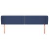 vidaXL Hoofdbord met randen 163x23x78/88 cm stof blauw