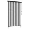vidaXL Rolgordijn Antraciet en Wit 60 x 250 cm Stof en Aluminium
