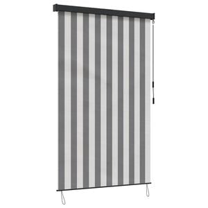vidaXL Rolgordijn Antraciet en Wit 60 x 250 cm Stof en Aluminium