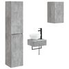 vidaXL Badkamermeubelset 3 st Betongrijs 33 x 34,5 x 160 cm