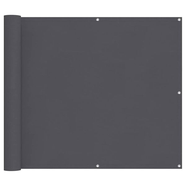 vidaXL Balkonscherm 90x800 cm 100% oxford polyester antracietkleurig
