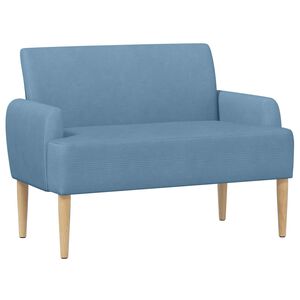 vidaXL Loungebank met knopencomfort Blauw 116 x 67 x 81 cm Katoen Stof