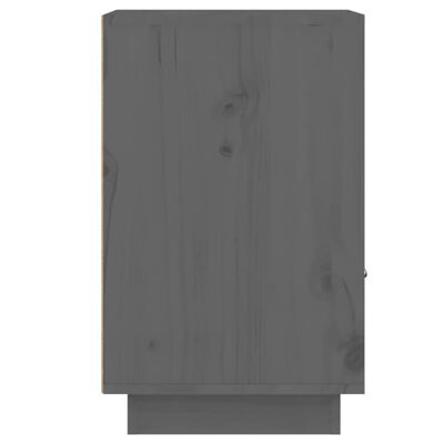 vidaXL Nachtkastje 40x34x55 cm massief grenenhout grijs