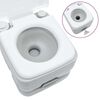 vidaXL Camping Toilet 2 pcs Grijs en Wit Hoogwaardig polyethyleen