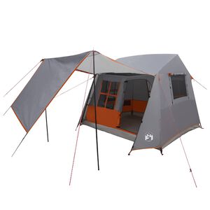 vidaXL Tunneltent Grijs en Oranje 275 x 240 x 200 cm