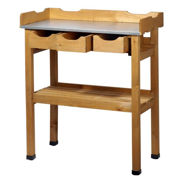 dobar Oppottafel met 3 lades hout bruin