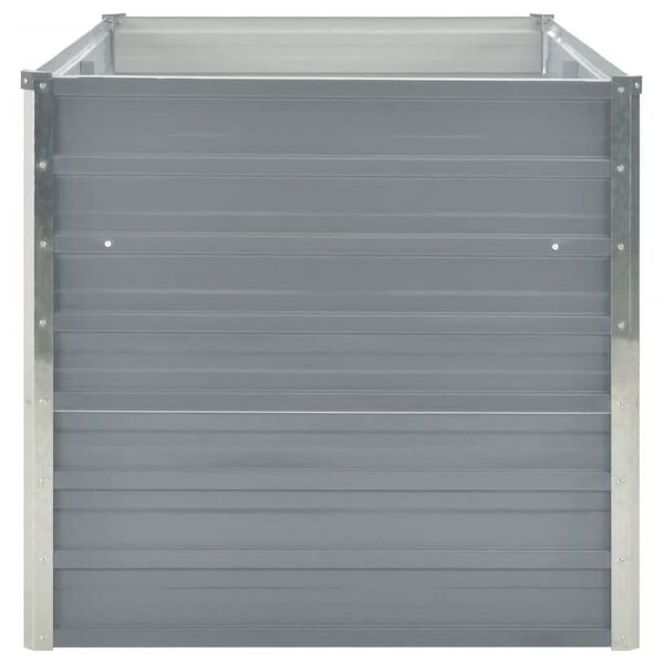 vidaXL Plantenbak verhoogd 160x80x77 cm gegalvaniseerd staal grijs