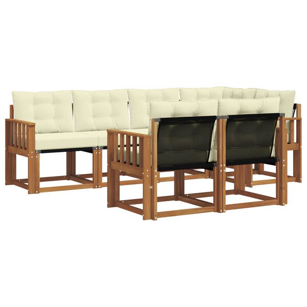 vidaXL Buiten bankenset met kussen 7 pcs Natuurlijk en Cr&egrave;me