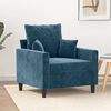 vidaXL Fauteuil 60 cm fluweel blauw