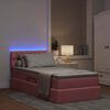 vidaXL Opbergbed met LED met matras met LED Roze 90 x 190 cm Fluweel