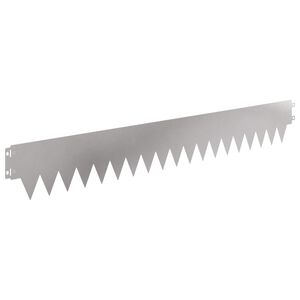 vidaXL Tuinrand 10 pcs 103 x 15 cm metaal Zilverkleurig