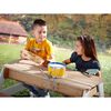 AXI Zand- en waterpicknicktafel Nick met parasol bruin en wit