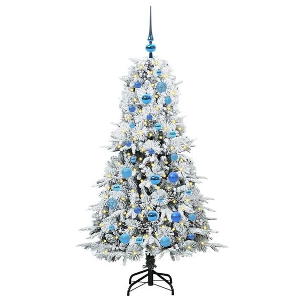 vidaXL Kunstmatige Inklapbare Kerstboom Wit 150 cm PE en PVC